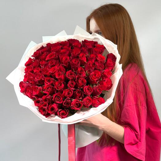 Букет из 71 красной розы 2771