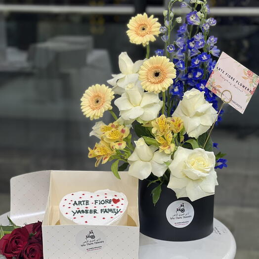 Cake with flower