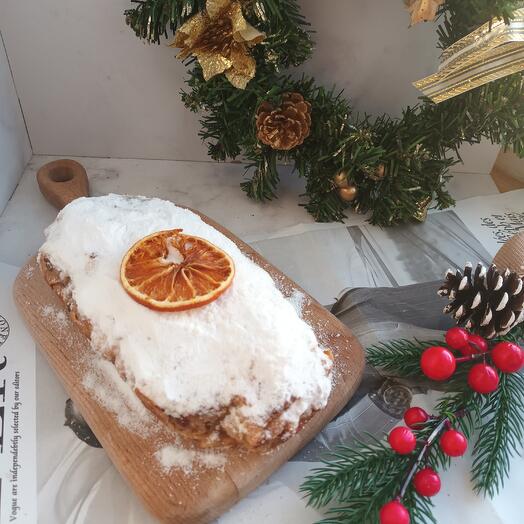 Штоллен творожный с марципаном