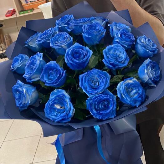 21 синяя роза