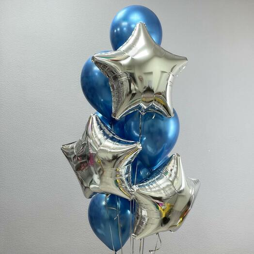 Fuente de globos para hombre, hombre con estrellas