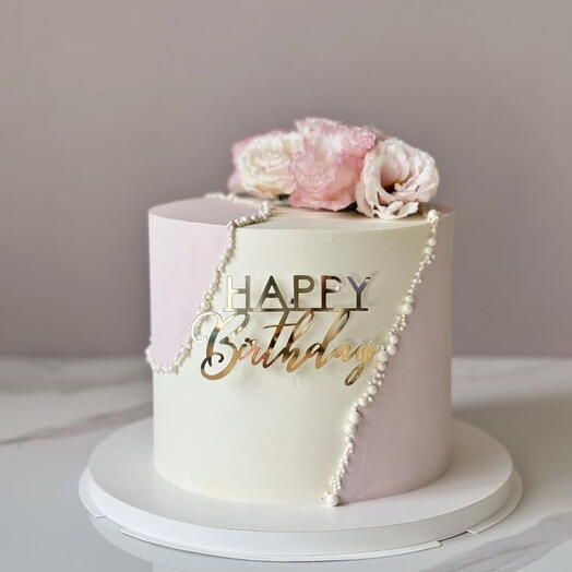 Light Pink Elegant Birthday cake