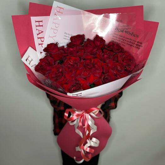 Шикарный букет с ажурных роз 💐