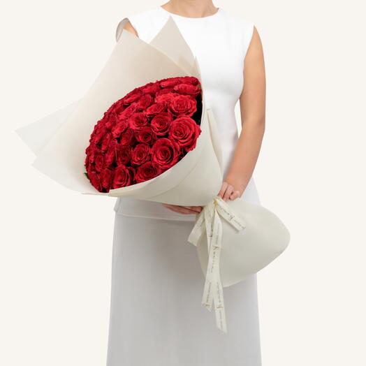 50 Red Roses Bouquet Medium