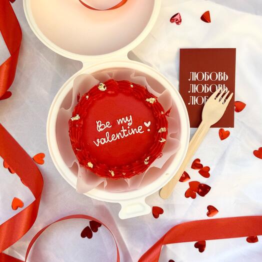 Бенто-торт на 14 февраля «be my valentine»