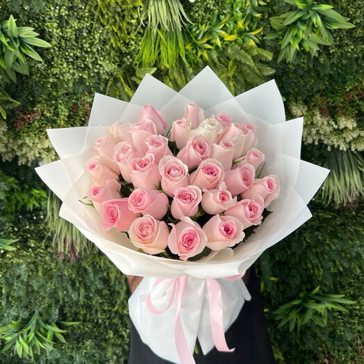 21 Pink Roses Bouquet