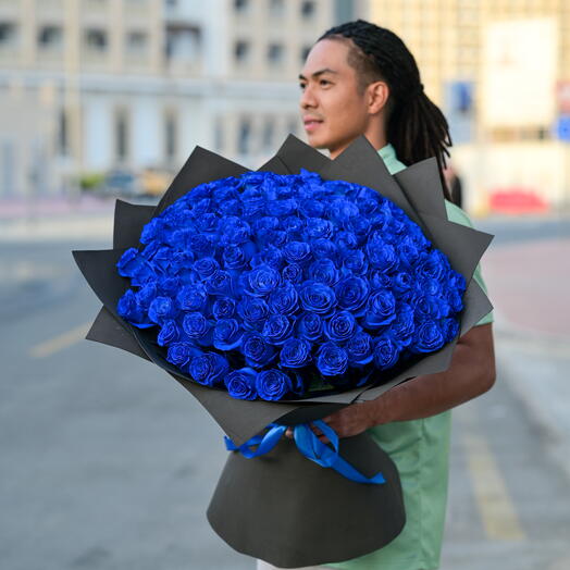 101 - Premium Blue Roses Bouquet