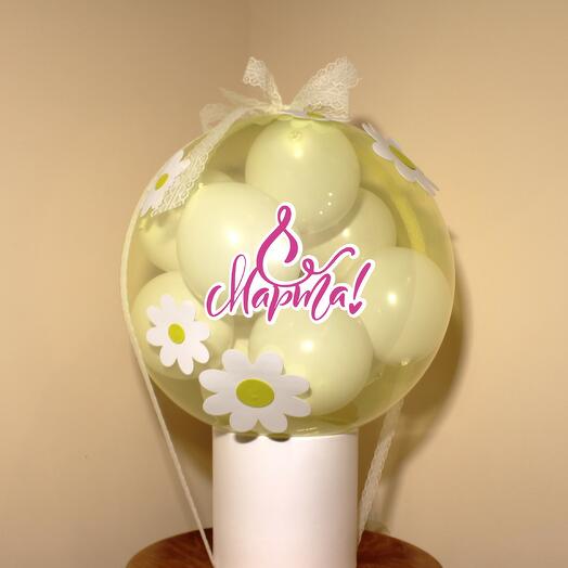 Композиция Ромашка в шляпной коробке