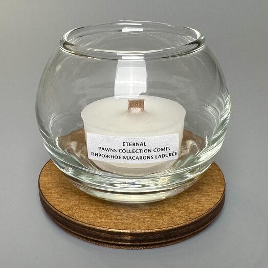 Набор Pawns Collection подсвечник Candle Glass и чайная свеча Macarons Laduree 1 шт