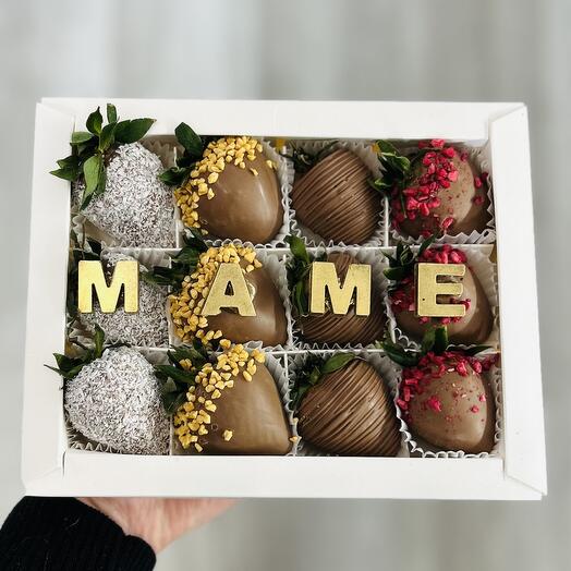 12 клубник в шоколаде "МАМЕ"