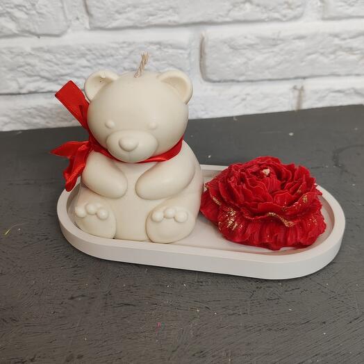 Аромасвечи "Мишка и пион*