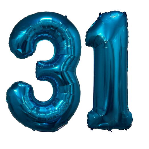 (НА ВЫБОР )Воздушные шары (2шт) 100 см гелий цифры синий. Helium balloons (2pcs) ON CHOICE 100cm numbers blue