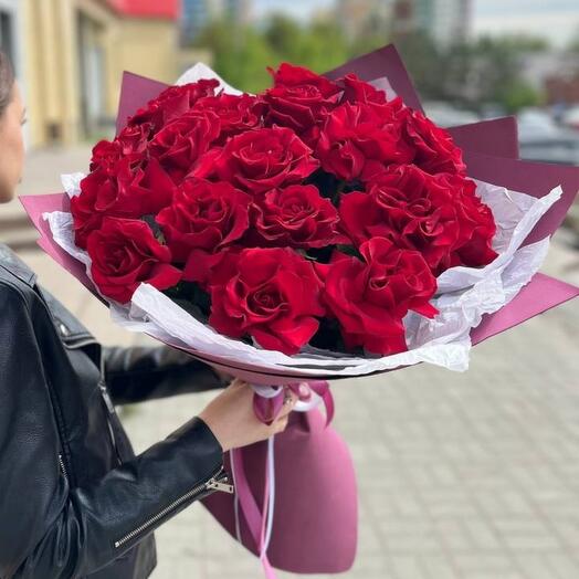 Букет из 19 французских роз