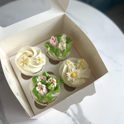 Капкейки с цветами