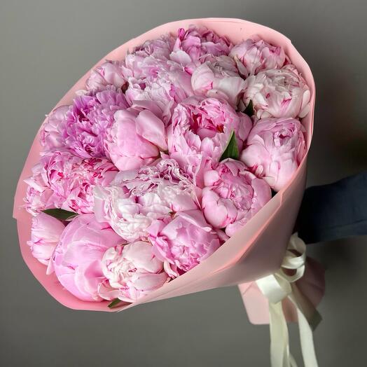 Pink Peonies 21 pcs Russia