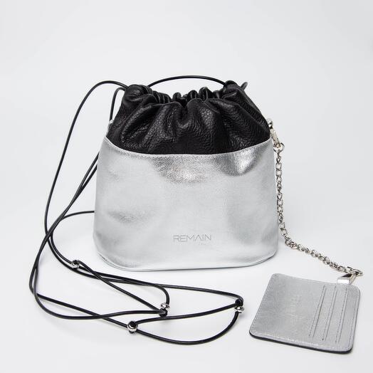 Сумка MARFA Silver and Black, размер s