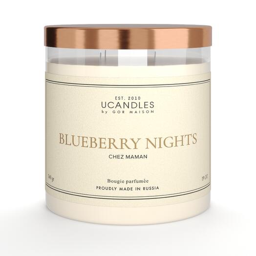Аромасвеча UCANDLES Blueberry Nights, 3 фитиля 540гр