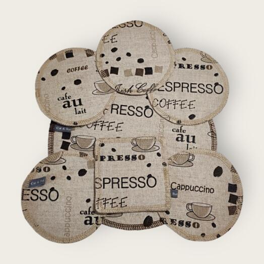 Набор льняных салфеток «Кофейный стиль» 7 шт
