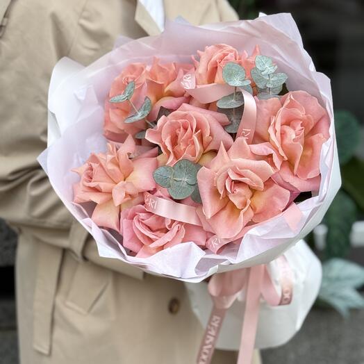 БОЛЬШОЙ букет 💕PINK LOVE💕 7 нежныйх роз