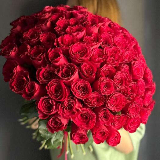 -20%АКЦИЯ🌹Букет "Символ любви"/101роза красная кения/Цветы Уфы/Доставка Уфа