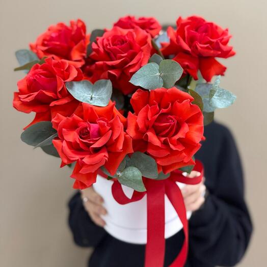 Коробка с французскими розами сорта Нина️