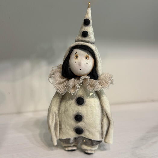 Ёлочная игрушка ручной работы «Пьеро»