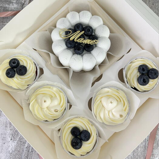 Большой набор муссовый торт и ассорти капкейков/ подарок на День матери 🔥