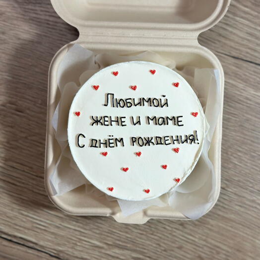 Бенто-торт с сердечками