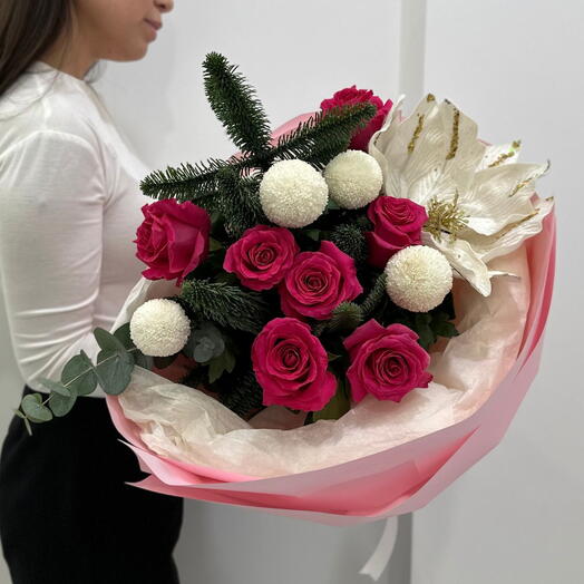 Букет "Розово-белый"
