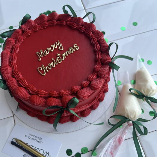 Торт 1 кг новогодний