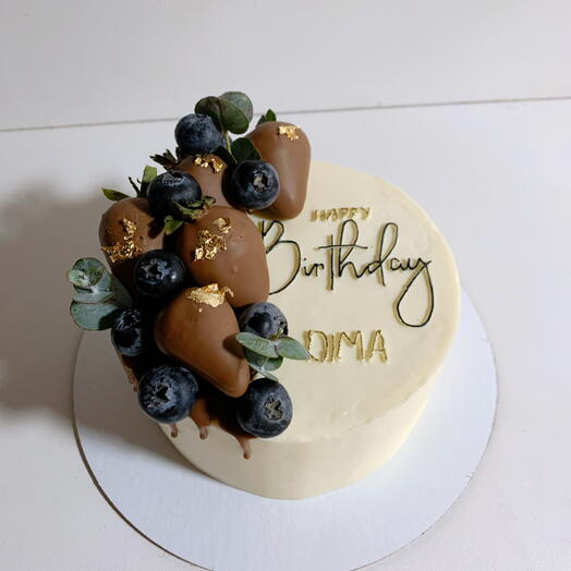 Торт 1 кг с клубникой в шоколаде 🍓 | Happy Birthday | Праздничный