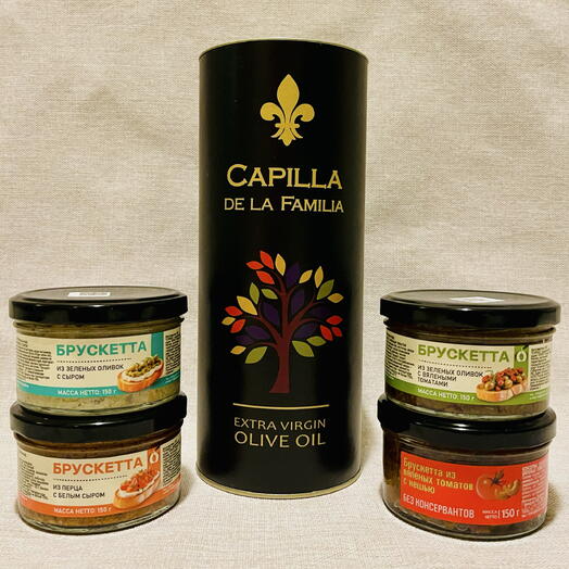 Набор брускетт в подарочном тубусе
