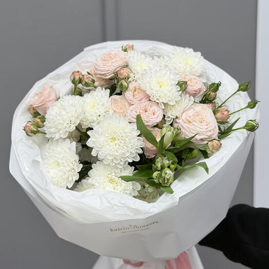 Букет «Легкий» с пион розами