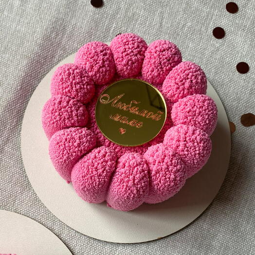 Муссовый бенто торт с золотым топпером «любимой маме» или «happy birthday