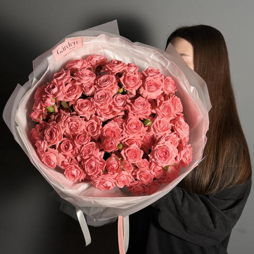 Монобукет из кустовой розы для любимой