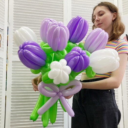 Букет из 9 шаров Тюльпанов