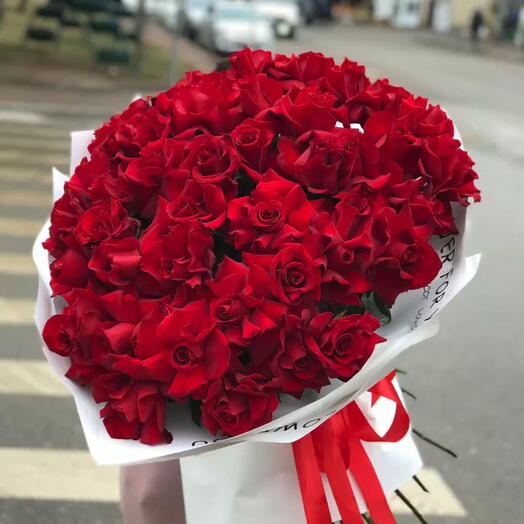 Шикарный букет 51 французских роз