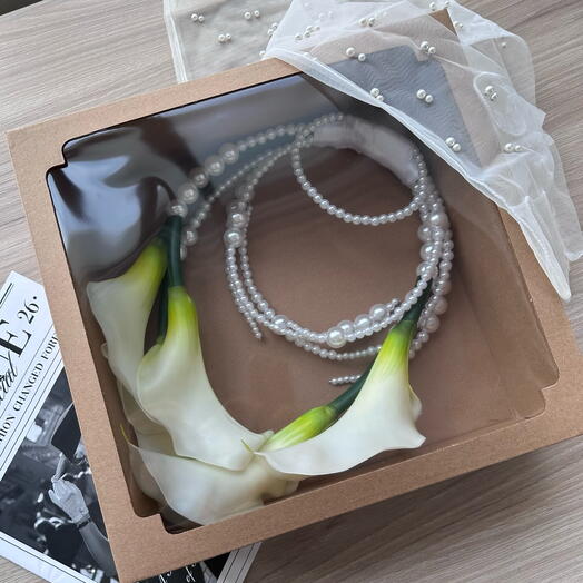 Букет невесты из жемчужных бусин. Трендовый букет из бусин