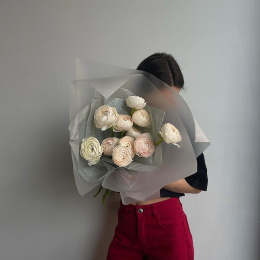 Монобукет из ранункулюсов Ханой «ты моя жизнь»