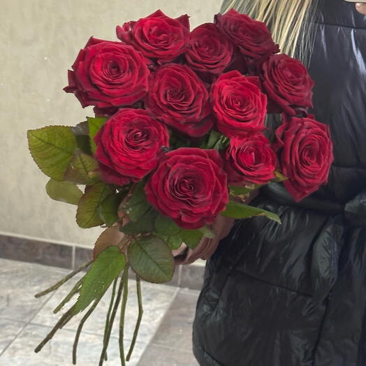 Букет из 11 роз Бордо