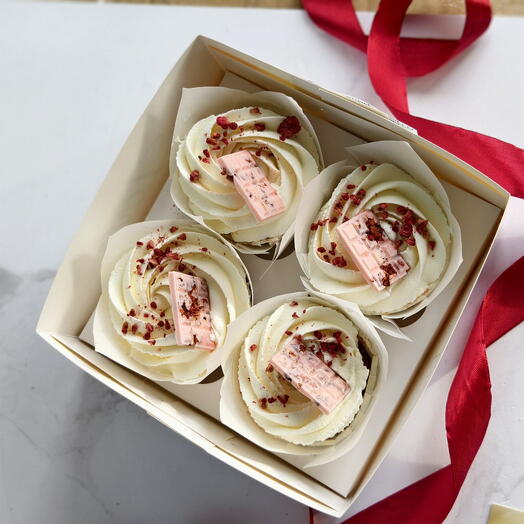 Cupcakes de terciopelo rojo 4pcs