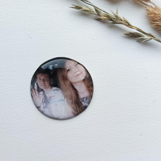 3Д стикер круг с вашей фотографией