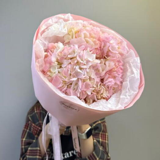 Моно букет из розовой гортензии🩷