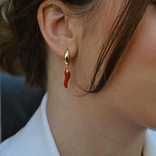 Cornicelo earrings for your success