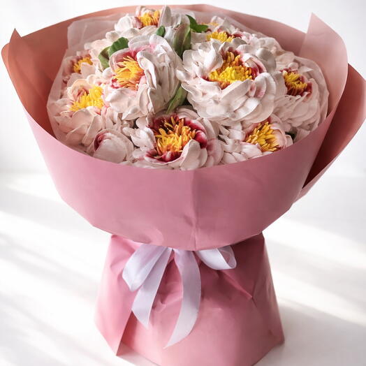Зефирный букет ручной работы  «Akari Bloom»