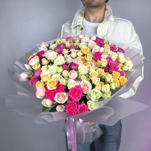 Кустовая роза Кения 55 шт