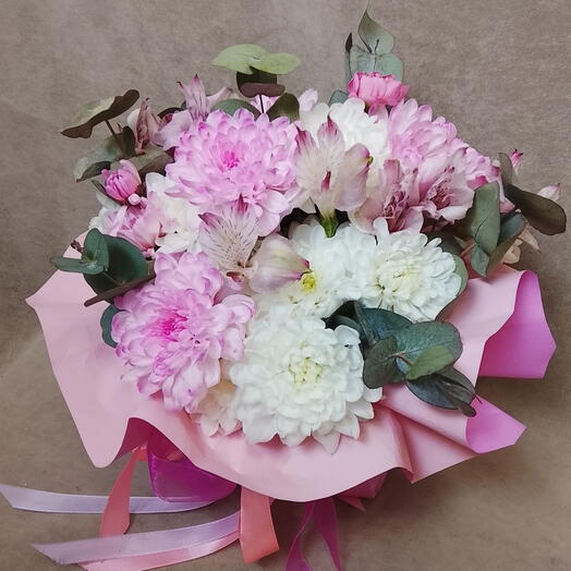🌸 композиция из Хризантем и альстромерий