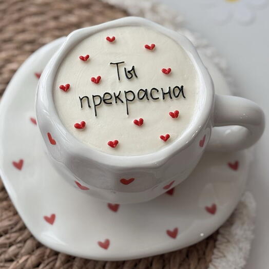Бенто в чашке «ты прекрасна»