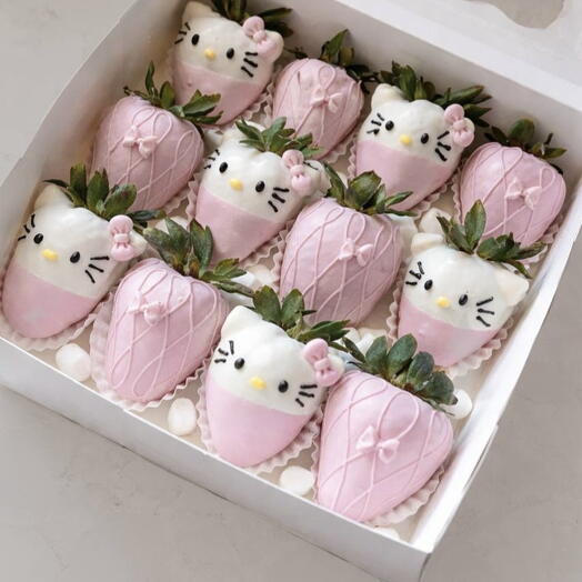Клубника в шоколаде "hello kitty"