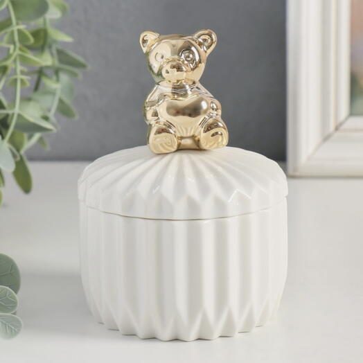 Шкатулка из керамики с мишкой 🧸